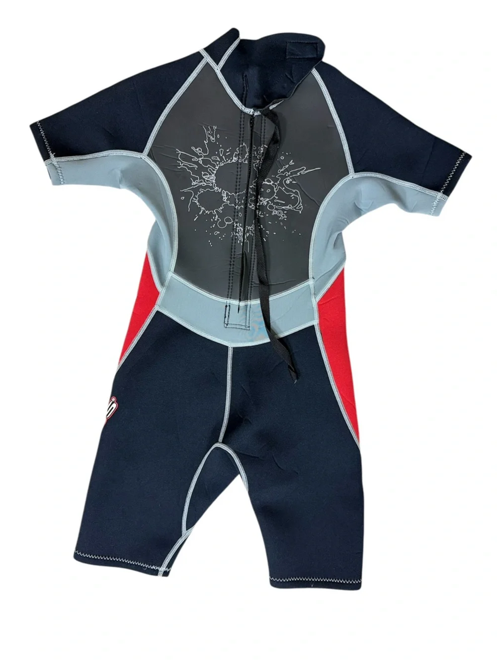O’rageous Shorty Wetsuit Red/Black/Gray Neoprene Youth Size 8-10